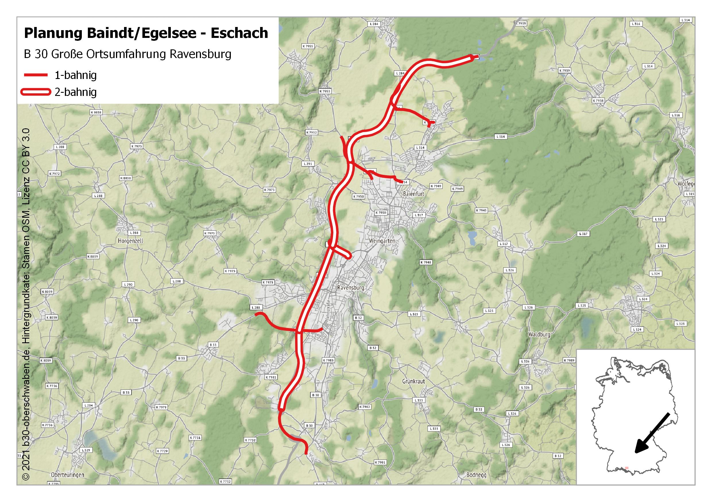 Planung Baindt/Egelsee - Eschach