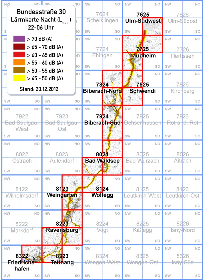 Lärmkarte Nacht - LNight