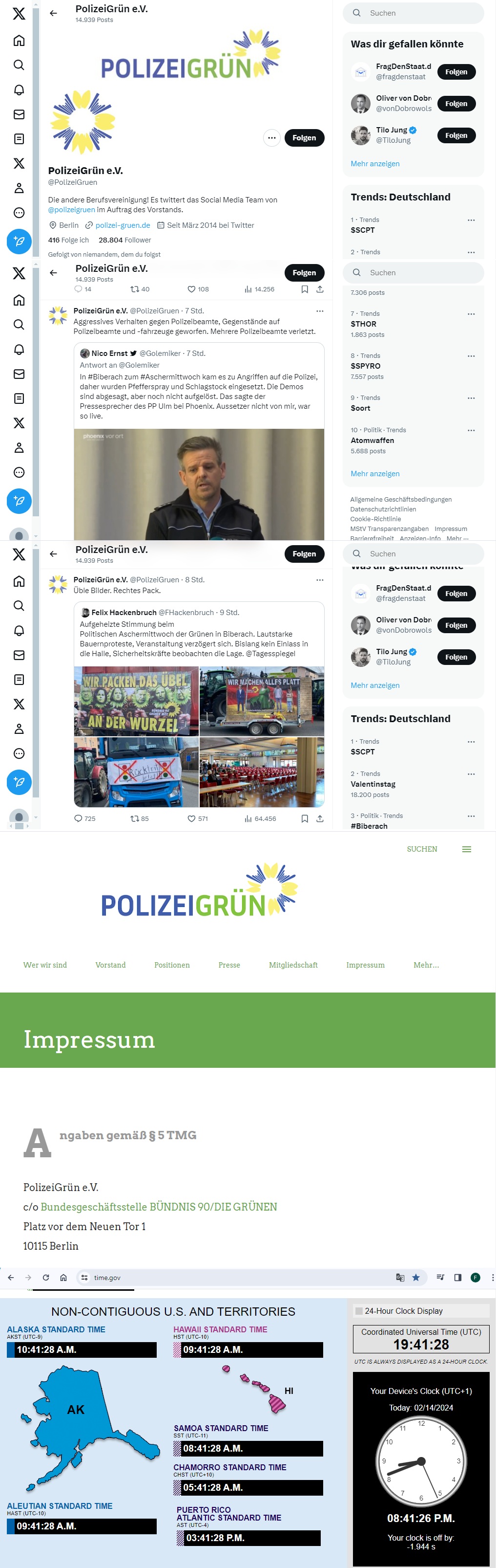 Die selbsternannte Grünen-Staatspolizei „PolizeiGrün“ ist aktiv geworden.